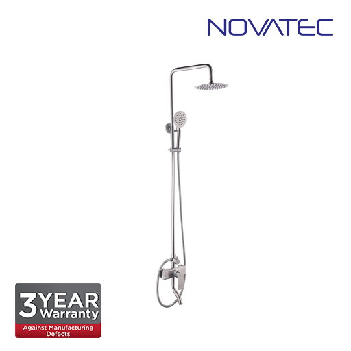 Novatec Fully stainless steel grade 304 shower post, 8 rain shower head BSP-SS01