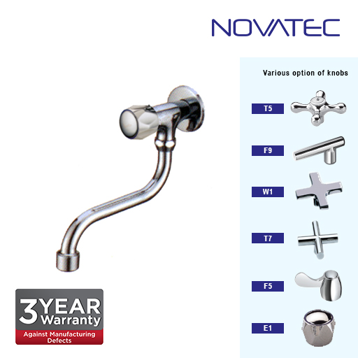 Novatec Chrome Plated Wall Ablution Tap T5-1151S