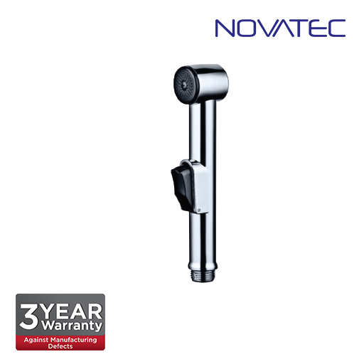 Novatec Chrome Plated Hand Spray Bidet With 1.2M Stainless Steel Flexible Hose & Wall Bracket HB303