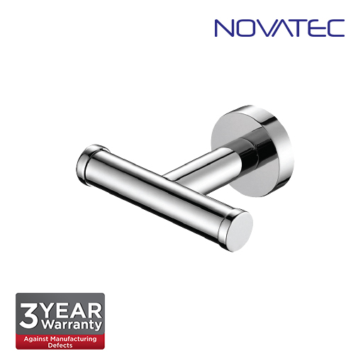 Novatec Chrome Plated Double Robe Hook NVB3310