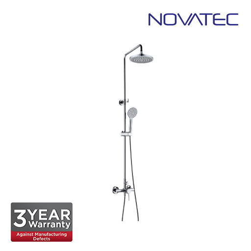 Novatec Shower post with exposed mixer, 8 ABS rain shower head OM1009