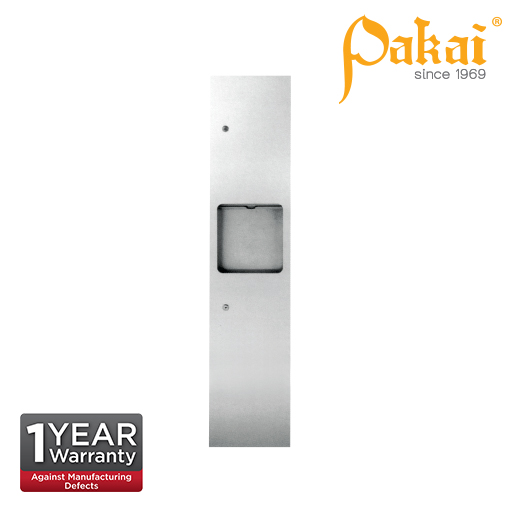 Pakai Stainless steel 2 in 1 recess mounted paper dispenser with waste receptacles. PK-REC-PTD-1400S