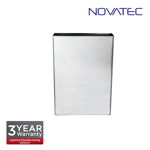 Novatec Stainless Steel Surface-Mounted Waste Receptacle SS-REC-460-EX